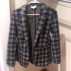 Blue white and gold blazer